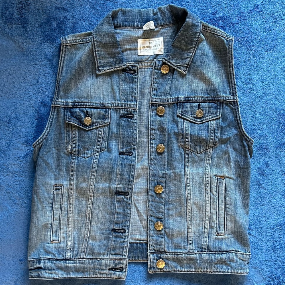 J. Crew Blue Denim Vest